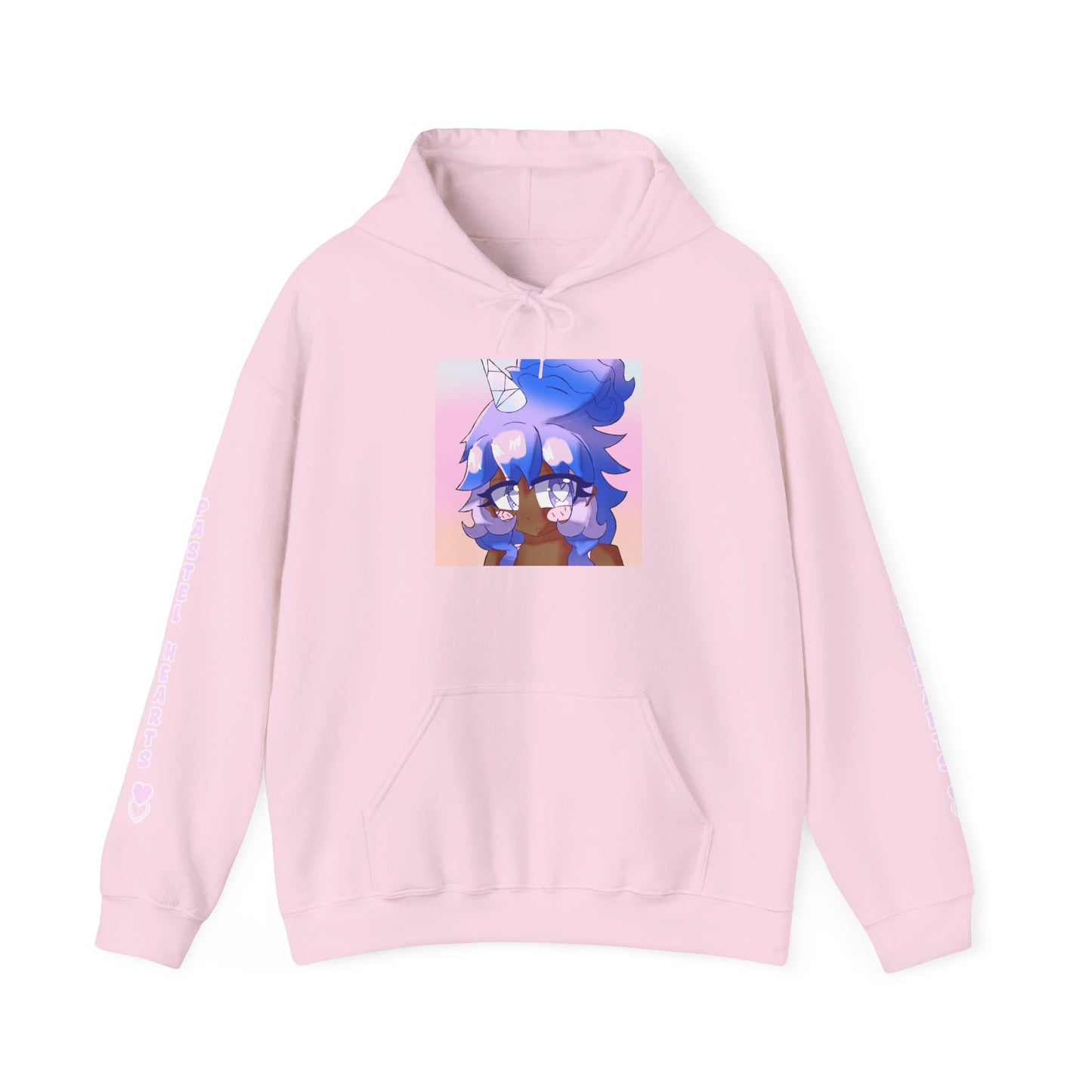 Copy of Pastel Hearts Hoodie ♥︎♡ — Blue Hair Kawaii Graphic Pullover