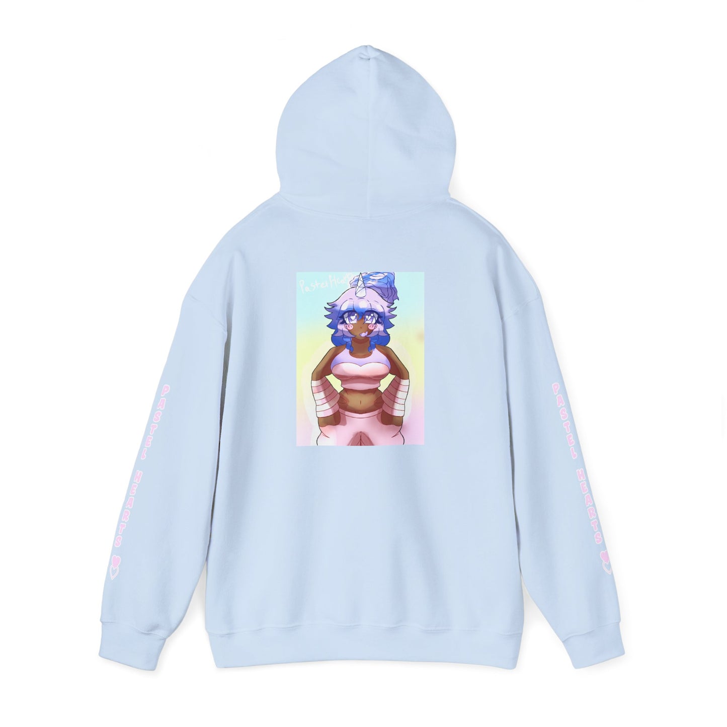 Copy of Pastel Hearts Hoodie ♥︎♡ — Blue Hair Kawaii Graphic Pullover
