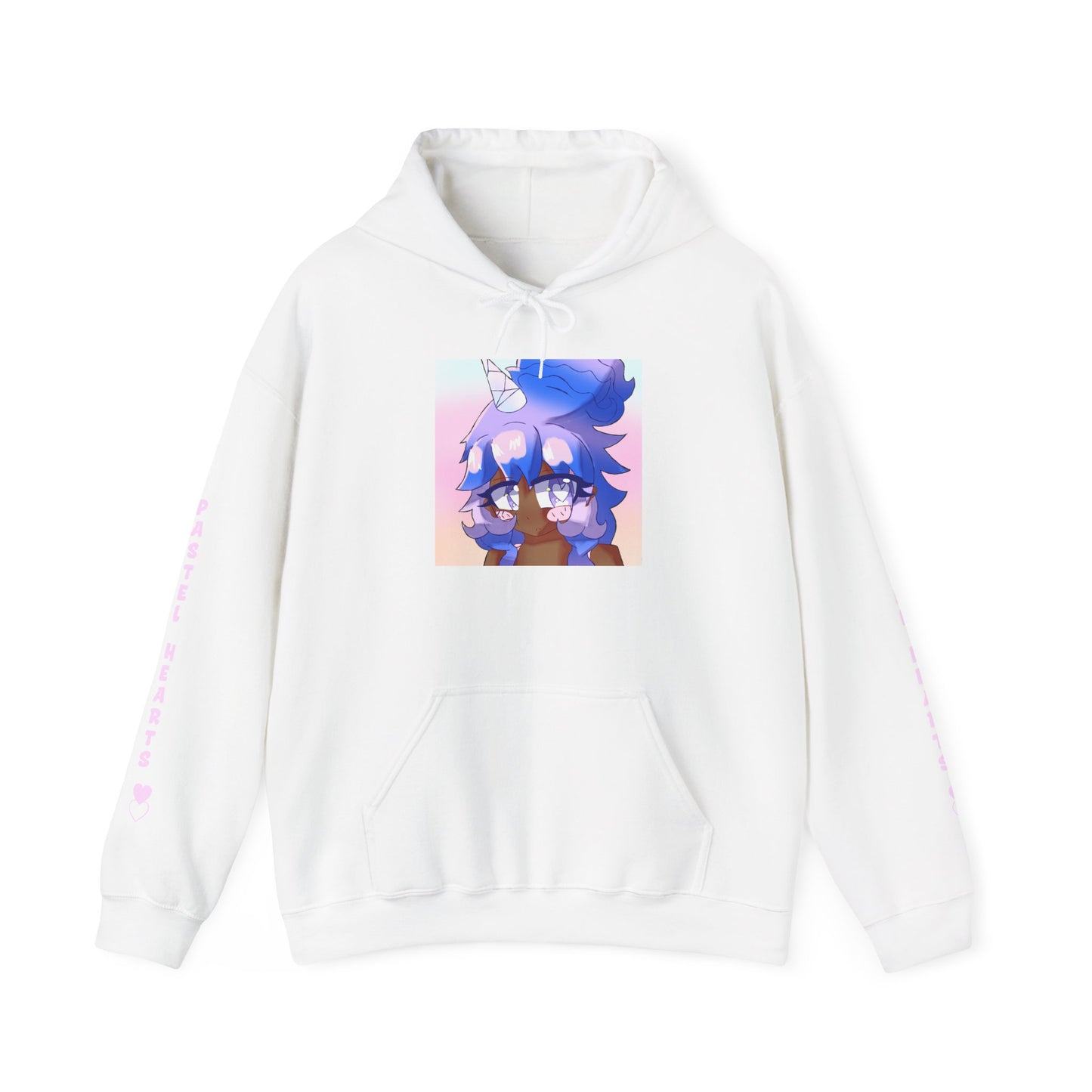 Copy of Pastel Hearts Hoodie ♥︎♡ — Blue Hair Kawaii Graphic Pullover