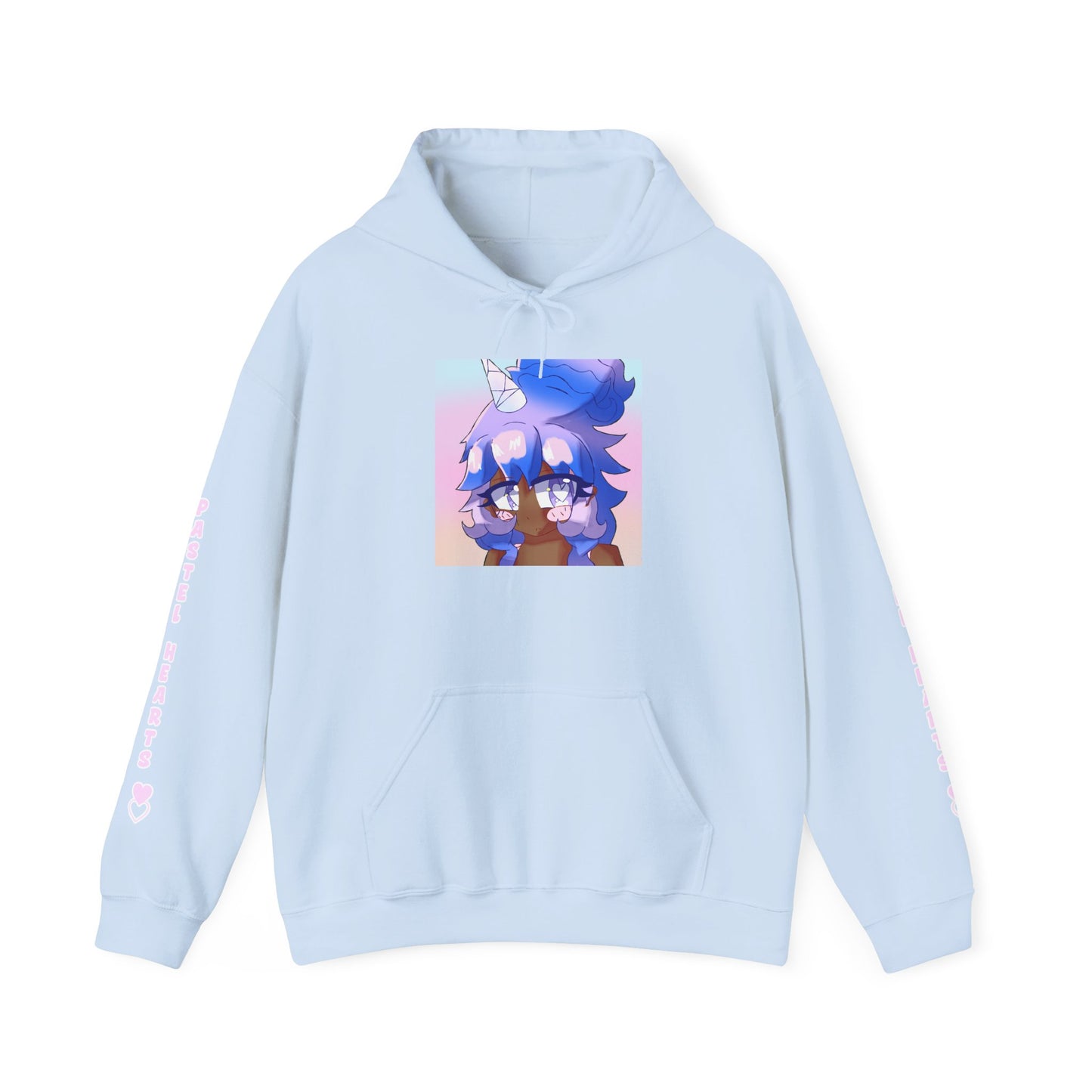 Copy of Pastel Hearts Hoodie ♥︎♡ — Blue Hair Kawaii Graphic Pullover